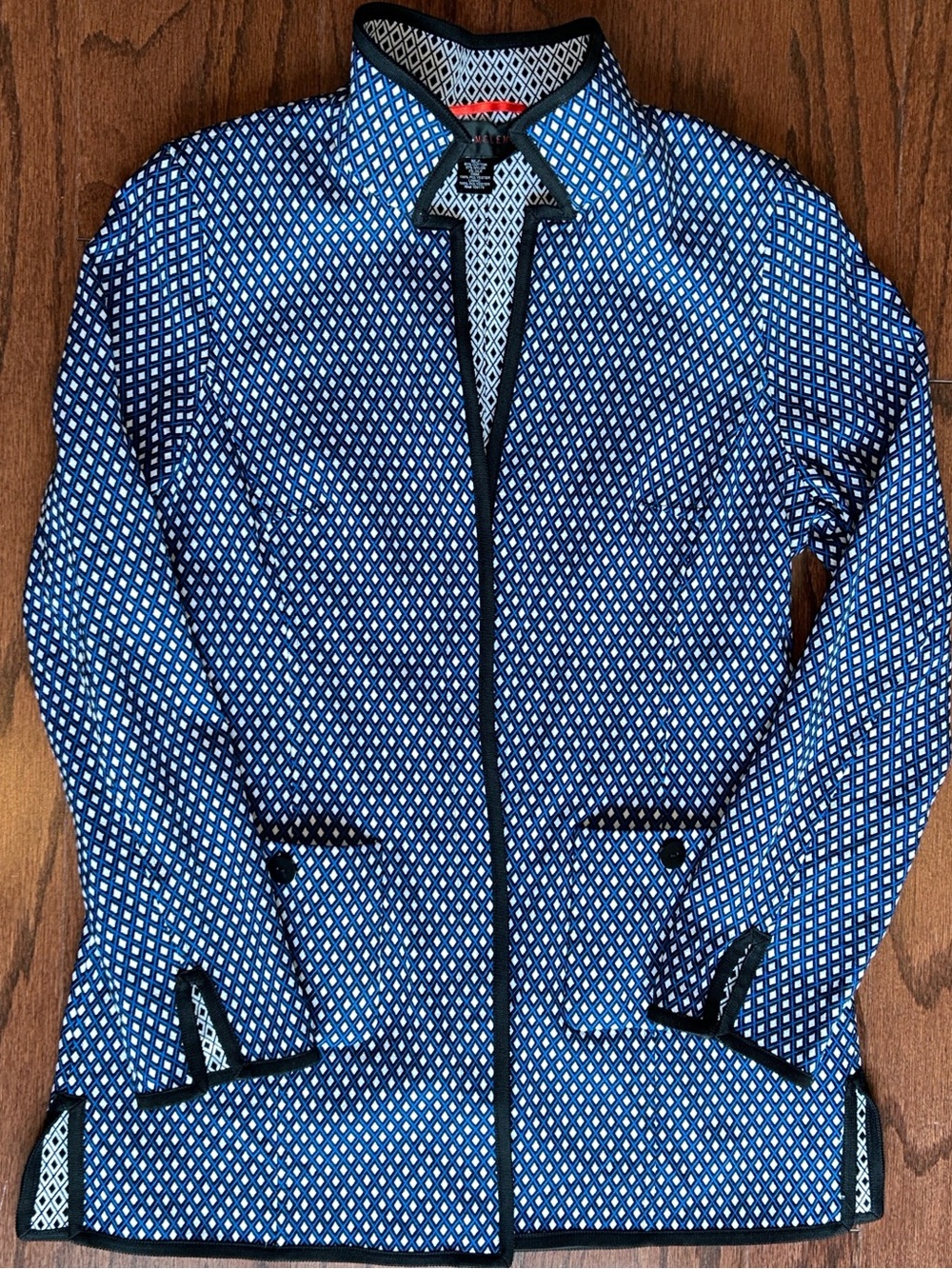 Nina McLemore Diamond Jacquard Car Coat